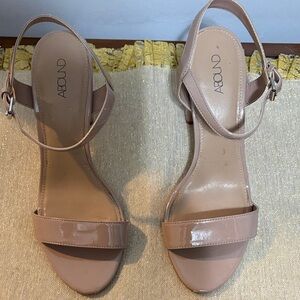 Abound Blush Patent Ankle-Strap Block Heels